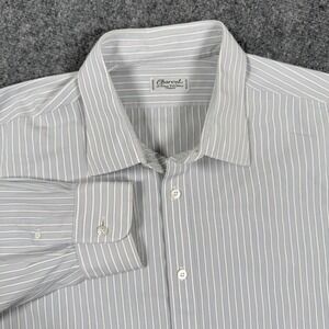Charvet Men's Gray Striped Dress Shirt